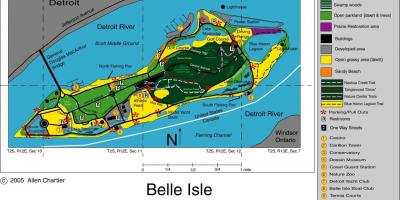 Peta dari Belle Isle, Detroit