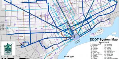 Peta dari Detroit Bus