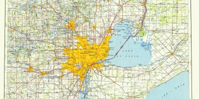 Detroit amerika SERIKAT peta